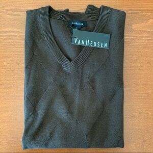 Van Heusen Brown V-Neck Sweater Vest